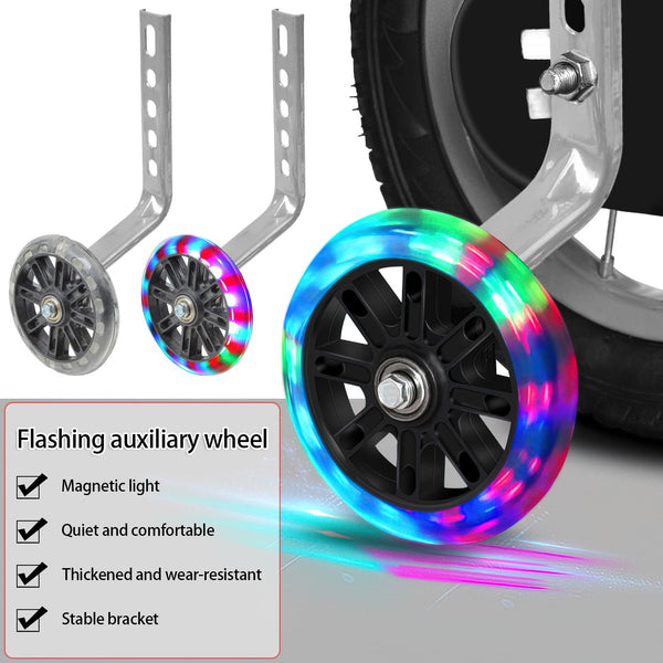 Universal Kids Bicycle LED Training Wheels Stabilisers