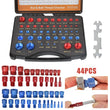 44Pcs Inch & Metric Set Nut & Bolt Thread Checker Identifier