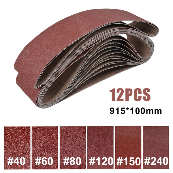915*100mm SANDING BELTS MIXED GRIT 40/60/80/120/150/240 SANDER GRINDER