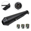 Universal Motorcycle Exhaust Megaphone Silencers Black