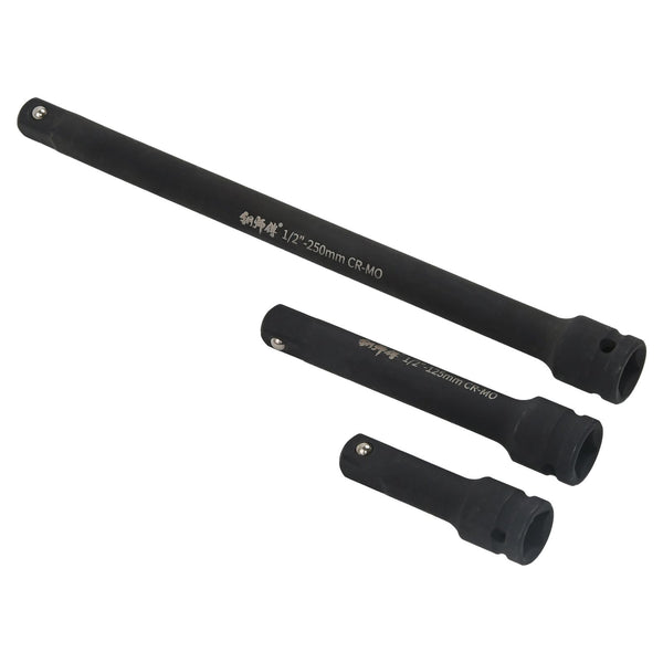 3x IMPACT Socket Extension Bar 1/2" Dr Long reach IMPACT Extension Bar