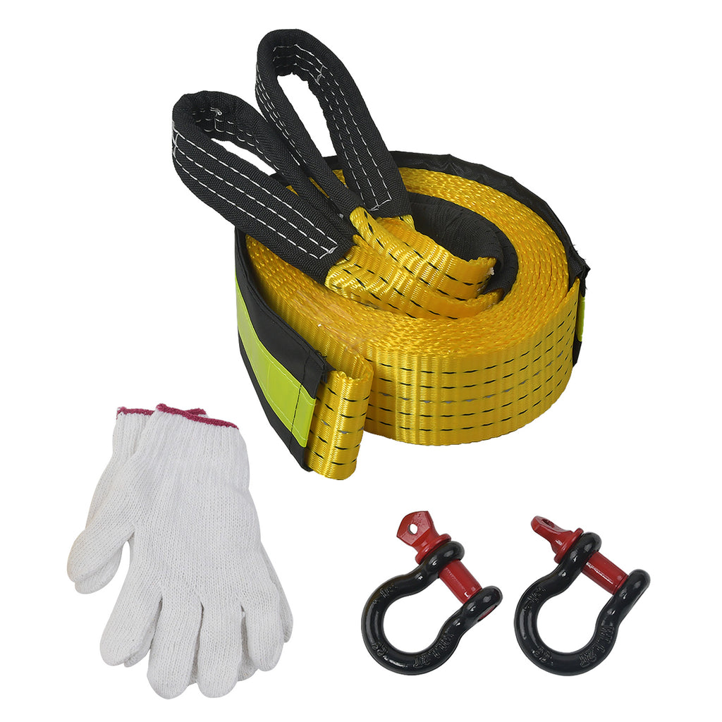 10T Heavy Duty Towing Breakdown Recovery Tow Rope 5m with 2 Shackles ...
