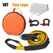 10T Heavy Duty Towing Breakdown Recovery Tow Rope 5m with 2 Shackles