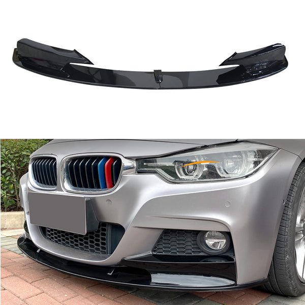 FOR BMW F30 F31 3 SERIES M SPORT FRONT BUMPER SPLITTER LIP GLOSS BLACK
