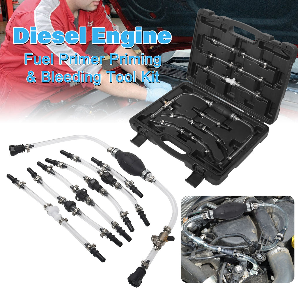 Engine Priming Device Diesel Engine Fuel Primer Priming & Bleeding Tool Kit in Case – majexic ...