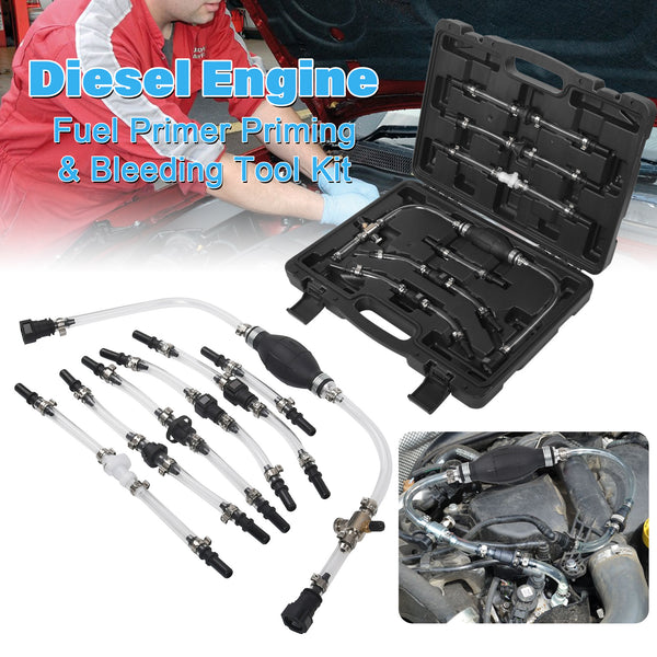 Diesel Engine Fuel Primer Priming & Bleeding Tool Kit in Case