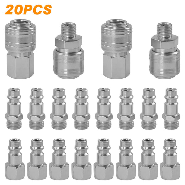Euro Air Line Hose 1/4" BSP Fitting Connectors Male Female Quick Release