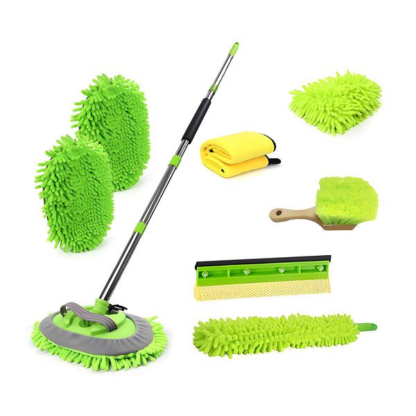 62'' Car Wash Brush with Long Handle Chenille Microfiber Telescopic Kit