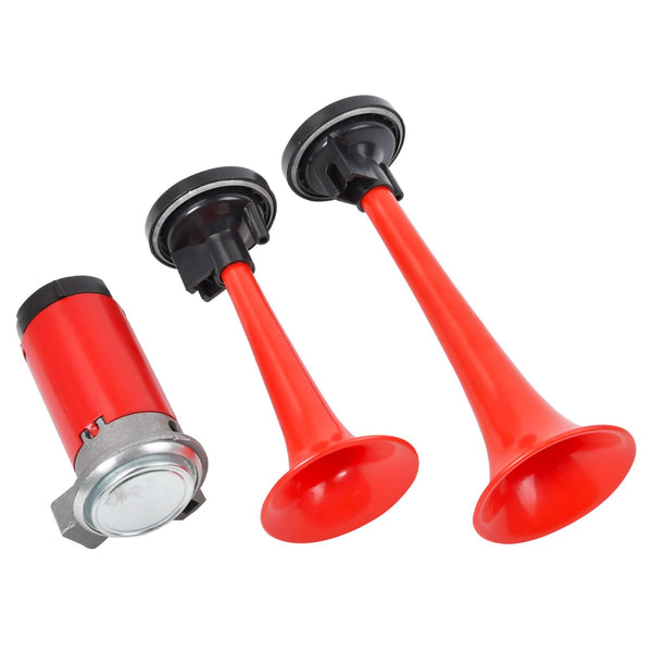 Car Truck Musical Air Horns 12v Dual Trumpet Horn Kit Compressor Twin Tone