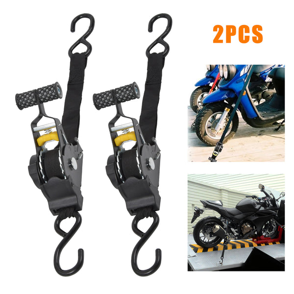2x Retractable Auto Retract Ratchet Tie Down Strap 25mm x 3.3 M