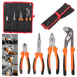 4pc Pliers Set combination long nose side cutters water pump