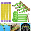 4x Wheel Ratchet Strap Recovery Transport Trailer