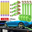 4x Wheel Ratchet Strap Recovery Transport Trailer