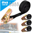 6m x 25mm Ratchet Straps Tie Down Heavy Duty Cargo Car Rack Lashing Straps