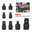 8 Piece Impact Socket Adapter Set 3/4" 1/4" 3/8" 1/2"