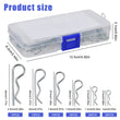 100Pcs Cotter Pins Assortment R Clips Split Pins