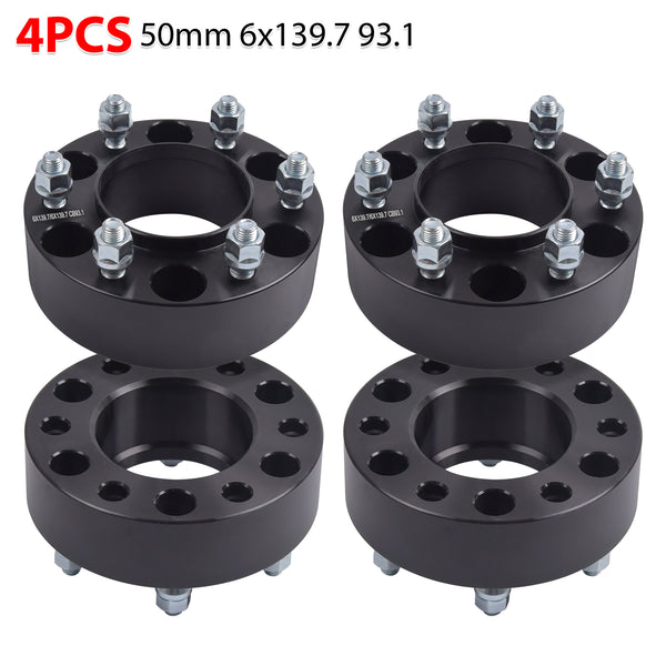 Wheel Spacers 50mm For Ford Ranger 6x139.7 Alloy Hub Centric Extension