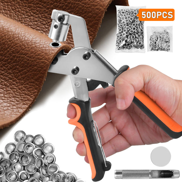 EYELET PLIERS HOLE PUNCH COMPLETE TOOL KIT SET