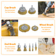 10Pcs Brush Drill Attachment Bit Kit Copper-coated steel Cleaning Wheel Cup Tool