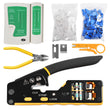 RJ45/RJ11 Network Tool Cat5e/6 Ethernet Crimper Pass