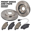 2x Vented Brake Discs and Pads fits VAUXHALL CORSA