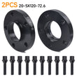 Hubcentric 20mm Black Wheel Spacers & Bolts 5x120 72.6