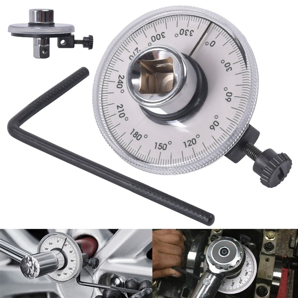 Torque Angle Gauge Easy Read Face For Socket Ratchets 1/2" Drive