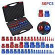 50Pcs Inch & Metric Set Nut & Bolt Thread Checker Identifier Thread Gauges
