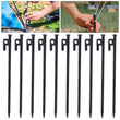10 pcs Tent Pegs Stakes Heavy Duty Steel 12" Outdoor
