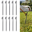 10 pcs Tent Pegs Stakes Heavy Duty Steel 12" Outdoor