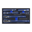 6 Pcs 1/4" 3/8" 1/2" Flex Head Ratchet Set 72 Tooth