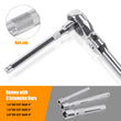 6 Pcs 1/4" 3/8" 1/2" Flex Head Ratchet Set 72 Tooth