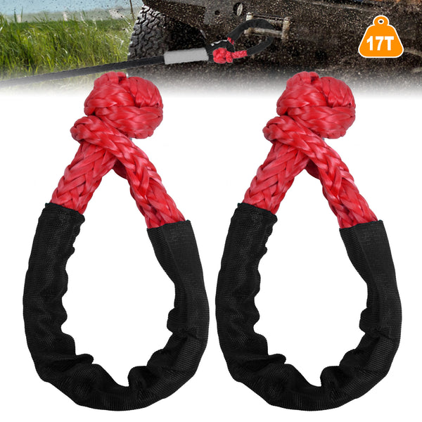 2X Soft Shackle Sleeve Fiber Synthetic Winch Recovery Rope