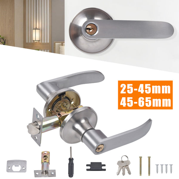Home Entry Lever Three-Handle Door Lock Set