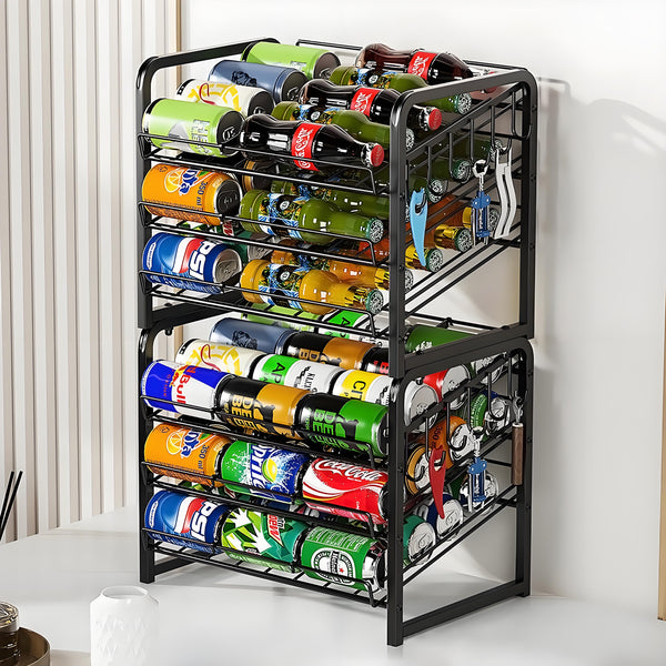 6-Tier Stackable Can Rack Organizer for Pantry