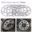 4PCs 5mm Alloy Aluminum Wheel Spacers Shims Spacer