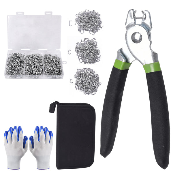 Hog Ring Pliers Kit with 600pcs