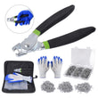 Hog Ring Pliers Kit with 600pcs