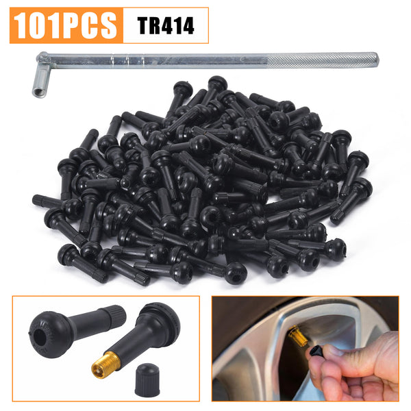 100 X TR414 Tubeless Rubber Car Wheel Tyre Valve