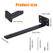 6 Heavy Duty Black Shelf Brackets - 8 Inch Floating Shelf