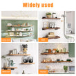 6 Heavy Duty Black Shelf Brackets - 8 Inch Floating Shelf