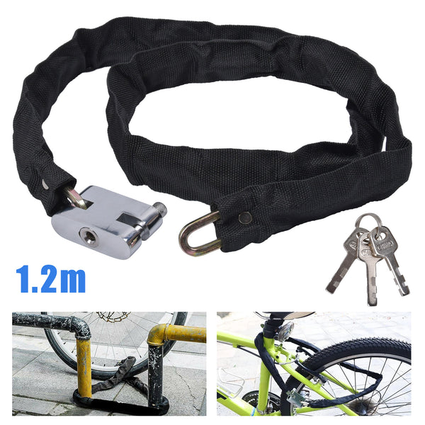 Bike Lock Chain Lock Heavy Duty 1.2m Security Padlock