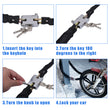 Bike Lock Chain Lock Heavy Duty 1.2m Security Padlock