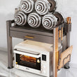 Microwave Stand with Drawers, 2 Tier Kitchen Countertop Organizer Shelves