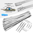 100 x 300MM X 4.6MM STAINLESS STEEL METAL CABLE TIES