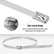100 x 300MM X 4.6MM STAINLESS STEEL METAL CABLE TIES