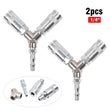 2x Airline Air Compressor Line Hose 1/4 BSP Y Piece 3 Way