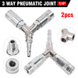 2x Airline Air Compressor Line Hose 1/4 BSP Y Piece 3 Way