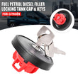 FUEL PETROL DIESEL FILLER LOCKING TANK CAP W/KEYS