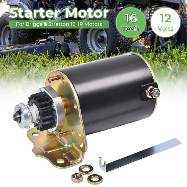 12V Starter Motor for Briggs & Stratton 16 tooth Ride On Mower